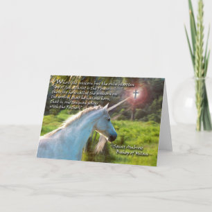 Christ is the Unicorn St. Ambrose Quote Card
