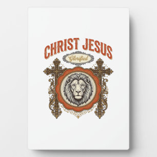 Christ Jesus Vintage Lion Faith Plaque