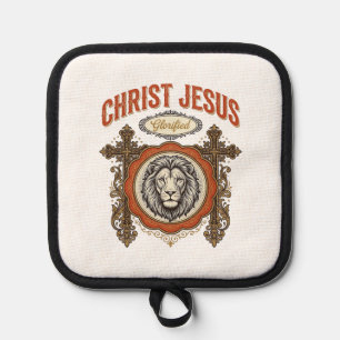 Christ Jesus Vintage Lion Faith Pot Holder