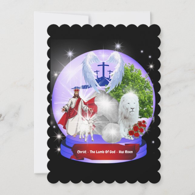 Christ Lamb Of God Has Risen Note Card (Front)