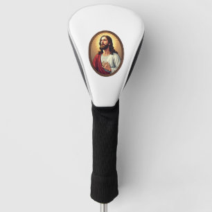 Christ Light Crest Vintage Engraving White Tee 2 Golf Head Cover