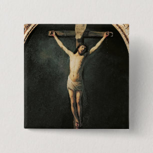 Christ on the Cross 15 Cm Square Badge