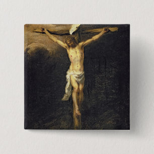 Christ on the Cross, 1672 15 Cm Square Badge