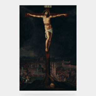 Christ on the Cross by Gillis Mostaer Acrylic Sign