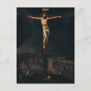 Christ on the Cross by Gillis Mostaer Postcard