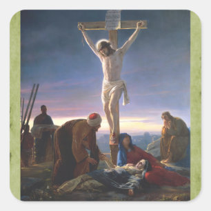 Christ on the Cross,  Square Sticker