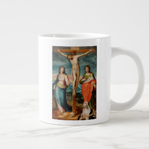 Christ on the Cross with Saints Large Coffee Mug