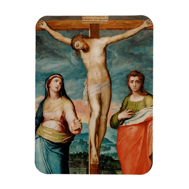 Christ on the Cross with Saints Magnet (Vertical)