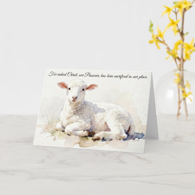 Christ Our Passover: Christian Passover card (Yellow Flower)