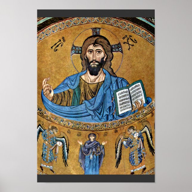 Christ Pantocrator By Meister Von Cefalã¹ (Best Qu Poster (Front)