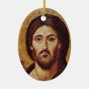 Christ Pantocrator Ceramic Tree Decoration