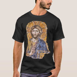 Christ Pantocrator Icon Hagia Sophia Catholic Gree T-Shirt