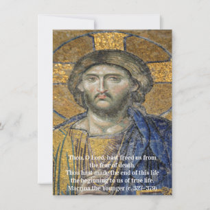 Christ Pantocrator Mosaic Iconic Religious Roman A Invitation