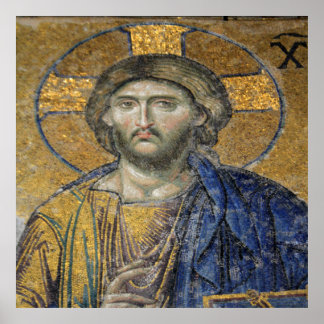 Christ Pantocrator Mosiac Hagia Sophia Poster