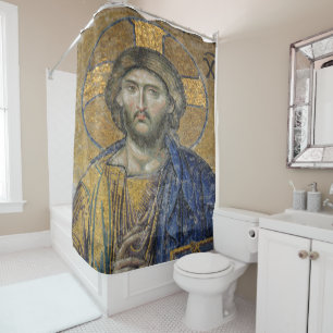 Christ Pantocrator Mosiac Hagia Sophia Shower Curtain