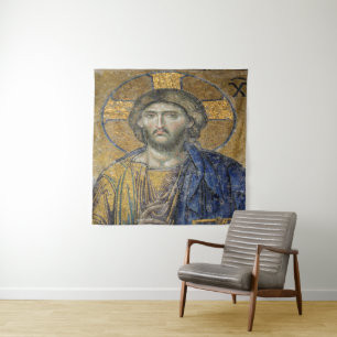 Christ Pantocrator Mosiac Hagia Sophia Tapestry