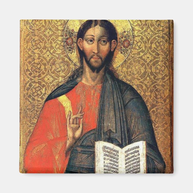Christ Pantocrator Orthodox Icon 16th Century  Magnet (Front)