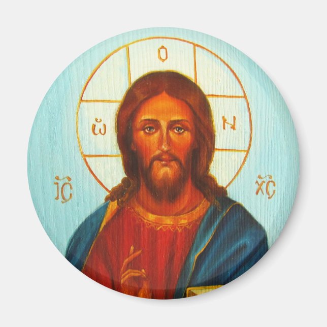 Christ Pantocrator Orthodox Icon Magnet (Front)