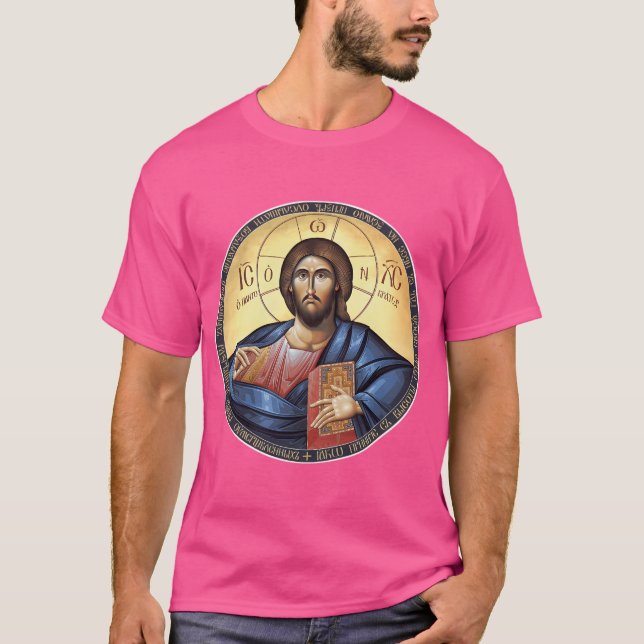Christ Pantocrator Orthodox Icon T-Shirt (Front)