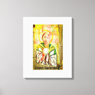 Christ Priest Stretched Canvas Print