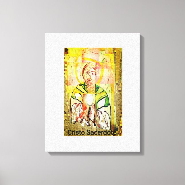 Christ Priest Stretched Canvas Print (Front)