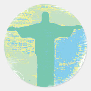 “Christ” Rio-Brazil Classic Round Sticker