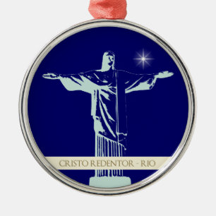 Christ Rio de Janeiro Metal Tree Decoration