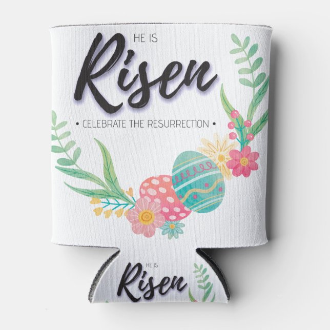 Christ_risen modern style wrapped can cooler (Front)