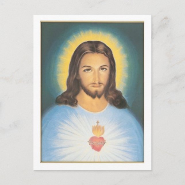 Christ sacred heart postcard (Front)