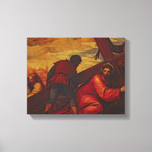 Christ Sinking under the Weight of the Cross Canvas Print