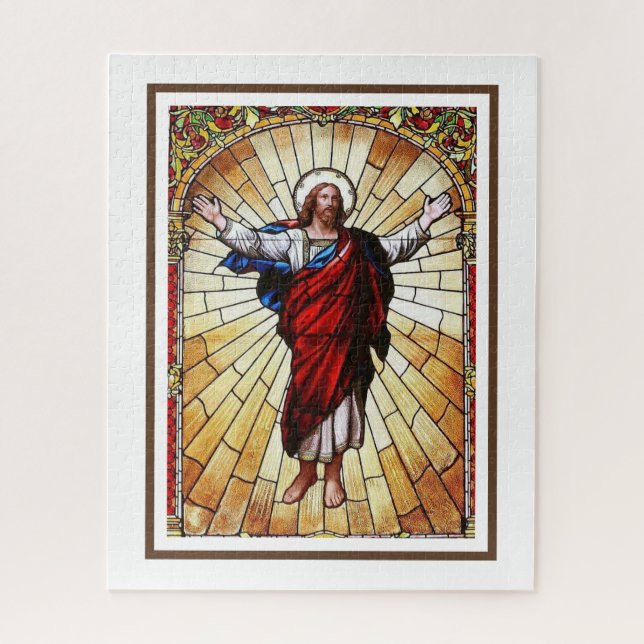 CHRIST Stained Glass Window  Jigsaw Puzzle (Vertical)