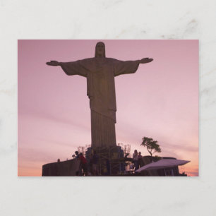 Christ Statue at Corcovado, near outskirts of Postcard