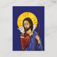 Christ the Good Shepherd icon Cards (extra small)