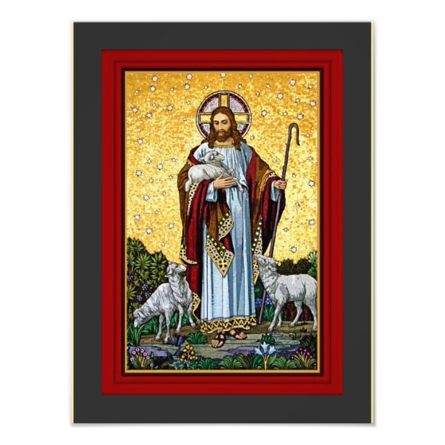 CHRIST, THE GOOD SHEPHERD MOSAIC  PHOTO PRINT (Front)