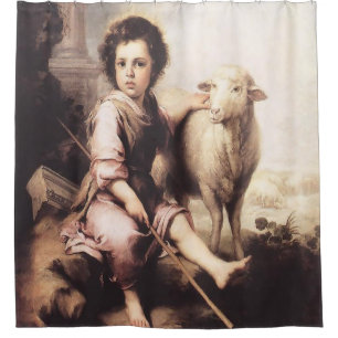 Christ the Good Shepherd Shower Curtain