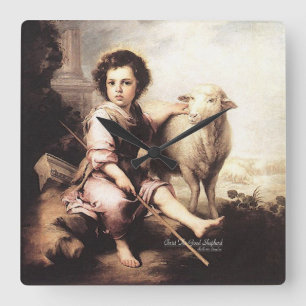 Christ The Good Shepherd Square Wall Clock
