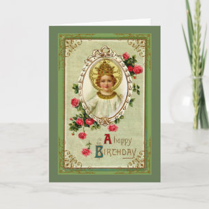 Christ the King Birthday Child Jesus Roses Card