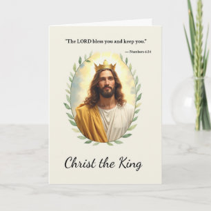 Christ the King God's Peace and Blessings Scriptur Card