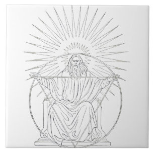 Christ the King medieval scene Tile