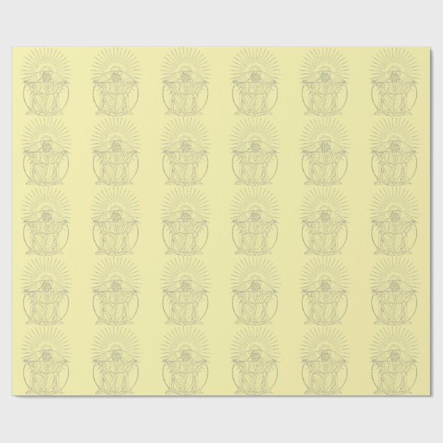 Christ the King medieval scene Wrapping Paper (Flat)
