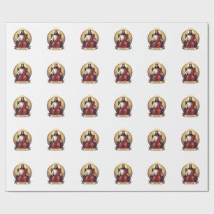 Christ the King Vintage Engraving Christian Shirt Wrapping Paper