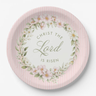 Christ the Lord is Risen   Spring Flowers Paper Plate