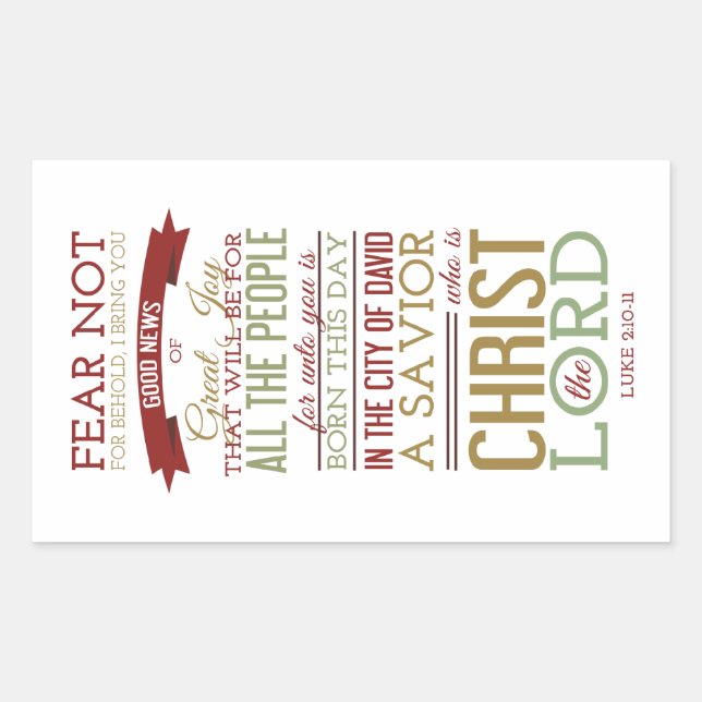 Christ the Lord Rectangular Sticker (Front)