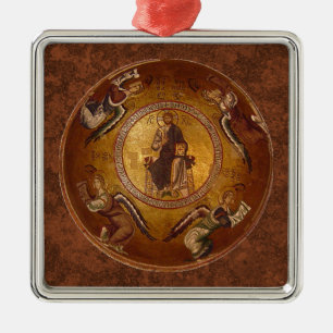 Christ the Pantakrator Christian Icon Metal Tree Decoration