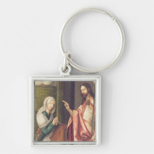 Christ the Redeemer blessing a woman (panel) Key Ring