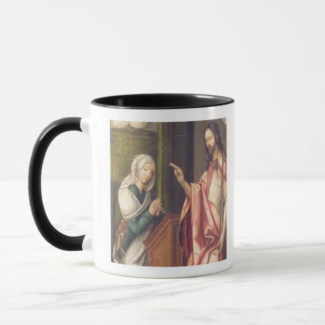 Christ the Redeemer blessing a woman (panel) Mug (Left)