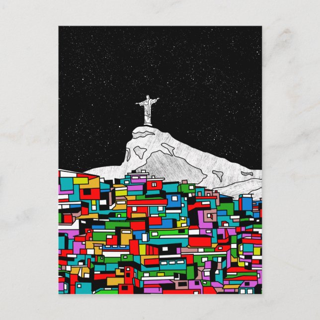 Christ the Redeemer Favela Postcard (Front)