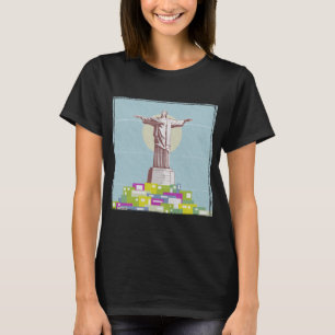 Christ the Redeemer Travel poster Favela  T-Shirt