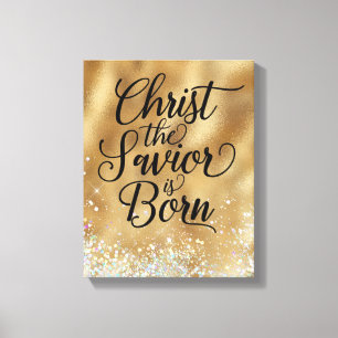 Christ the Savior is born Christmas Canvas Print