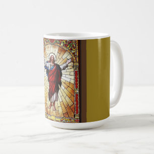 Christ the Saviour on Stained Glass Coffee Mug